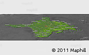 Satellite Panoramic Map of Hiiu, desaturated