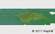 Satellite Panoramic Map of Hiiu, single color outside