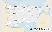 Classic Style 3D Map of Ida-Viru, single color outside