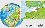 Physical Location Map of Aseri, highlighted country, highlighted parent region, within the entire country