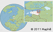 Savanna Style Location Map of Johvi, highlighted country, highlighted parent region