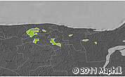 Physical 3D Map of Kohtla-Järve, darken, desaturated