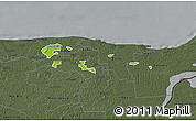 Physical 3D Map of Kohtla-Järve, darken, semi-desaturated