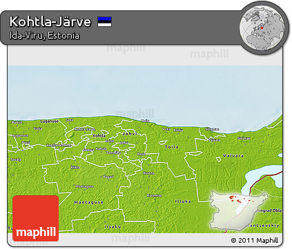 Physical 3D Map of Kohtla-Järve