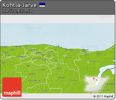Physical 3D Map of Kohtla-Järve