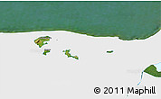 Satellite 3D Map of Kohtla-Järve, single color outside
