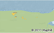Savanna Style 3D Map of Kohtla-Järve, single color outside
