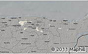 Shaded Relief 3D Map of Kohtla-Järve, darken, semi-desaturated