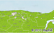 Shaded Relief 3D Map of Kohtla-Järve, physical outside
