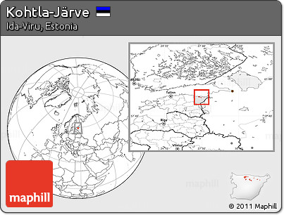 Blank Location Map of Kohtla-Järve, highlighted parent region