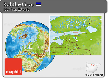 Physical Location Map of Kohtla-Järve