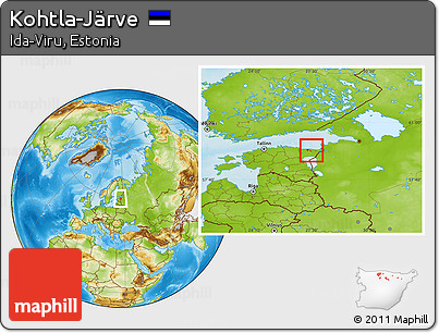 Physical Location Map of Kohtla-Järve