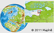 Physical Location Map of Kohtla-Järve, highlighted country, highlighted parent region