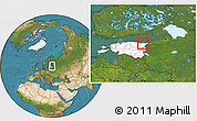 Satellite Location Map of Kohtla-Järve, highlighted country