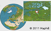 Satellite Location Map of Kohtla-Järve, highlighted parent region