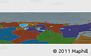 Political Panoramic Map of Kohtla-Järve, darken