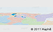 Political Panoramic Map of Kohtla-Järve, lighten