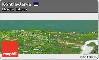 Satellite Panoramic Map of Kohtla-Järve