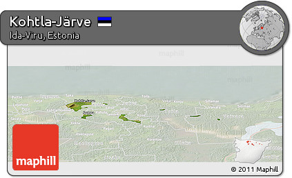 Satellite Panoramic Map of Kohtla-Järve, lighten