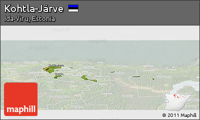 Satellite Panoramic Map of Kohtla-Järve, lighten