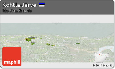 Satellite Panoramic Map of Kohtla-Järve, lighten