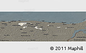 Shaded Relief Panoramic Map of Kohtla-Järve, darken