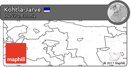 Blank Simple Map of Kohtla-Järve, no labels