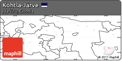 Blank Simple Map of Kohtla-Järve, no labels