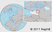 Gray Location Map of Kohtla-Nomme, highlighted country