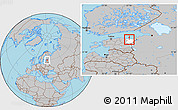 Gray Location Map of Kohtla-Nomme, highlighted parent region