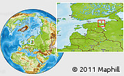 Physical Location Map of Kohtla-Nomme, within the entire country