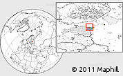 Blank Location Map of Kohtla, highlighted country, highlighted parent region