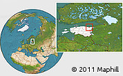 Satellite Location Map of Kohtla, highlighted country