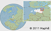 Savanna Style Location Map of Kohtla, highlighted country, highlighted parent region, within the entire country, hill shading