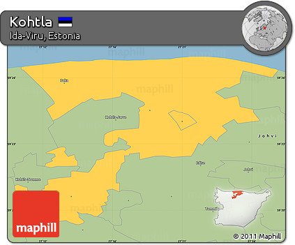Savanna Style Simple Map of Kohtla