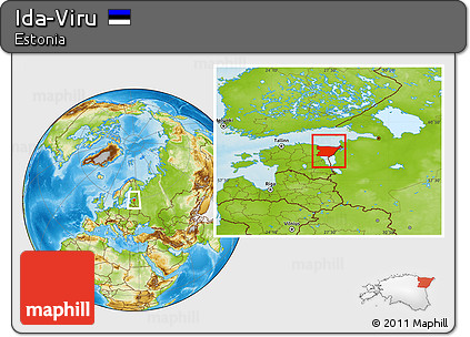 Physical Location Map of Ida-Viru