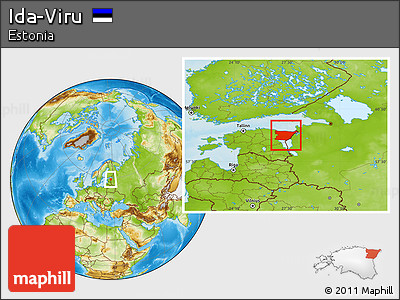 Physical Location Map of Ida-Viru