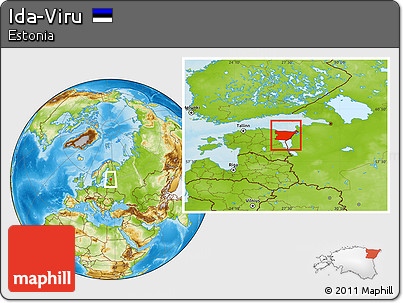 Physical Location Map of Ida-Viru