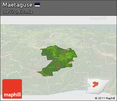 Satellite 3D Map of Mäetaguse, lighten