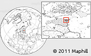 Blank Location Map of Mäetaguse, highlighted country, highlighted parent region