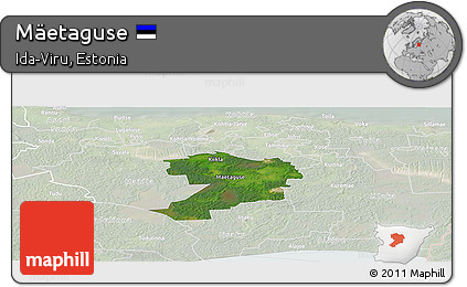 Satellite Panoramic Map of Mäetaguse, lighten