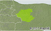 Physical 3D Map of Maidla, semi-desaturated