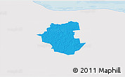 Political 3D Map of Maidla, single color outside