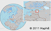 Gray Location Map of Maidla, highlighted parent region