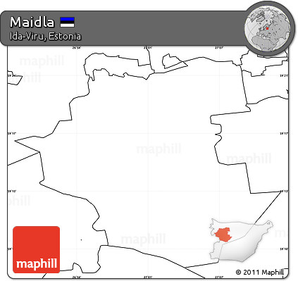 Blank Simple Map of Maidla, no labels