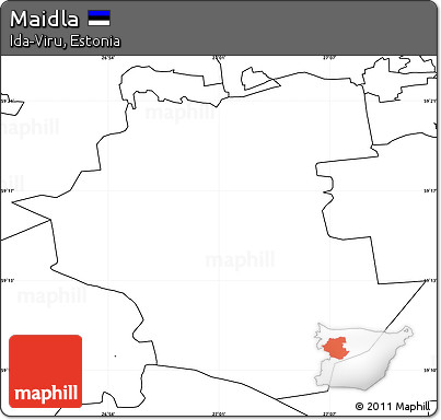 Blank Simple Map of Maidla, no labels