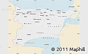Classic Style Map of Ida-Viru, single color outside