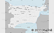Gray Map of Ida-Viru, single color outside