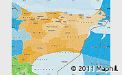 Political Shades Map of Ida-Viru