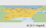 Savanna Style Panoramic Map of Ida-Viru, single color outside
